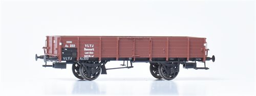 Dekas 873032 Åben godsvogn, PF,  VLTJ AL 222, brun, håndbremse, ca 1955-74, H0
